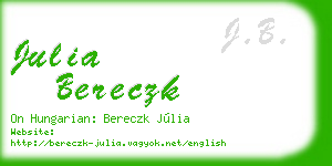 julia bereczk business card